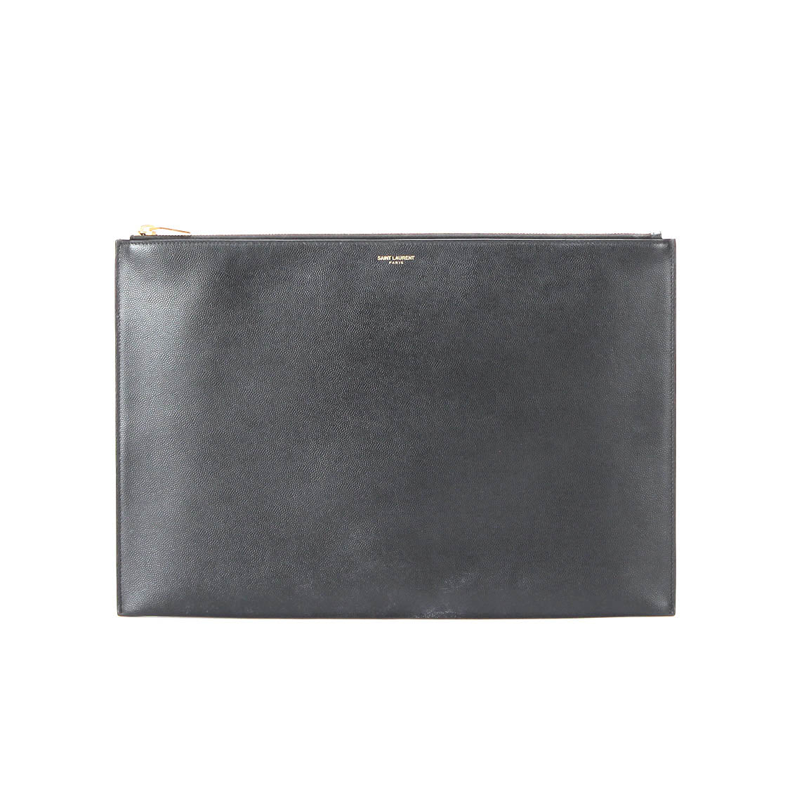 Leather Zip Clutch Bag