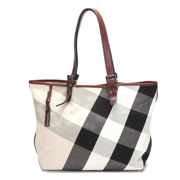 Smoked Check Canvas Tote Bag