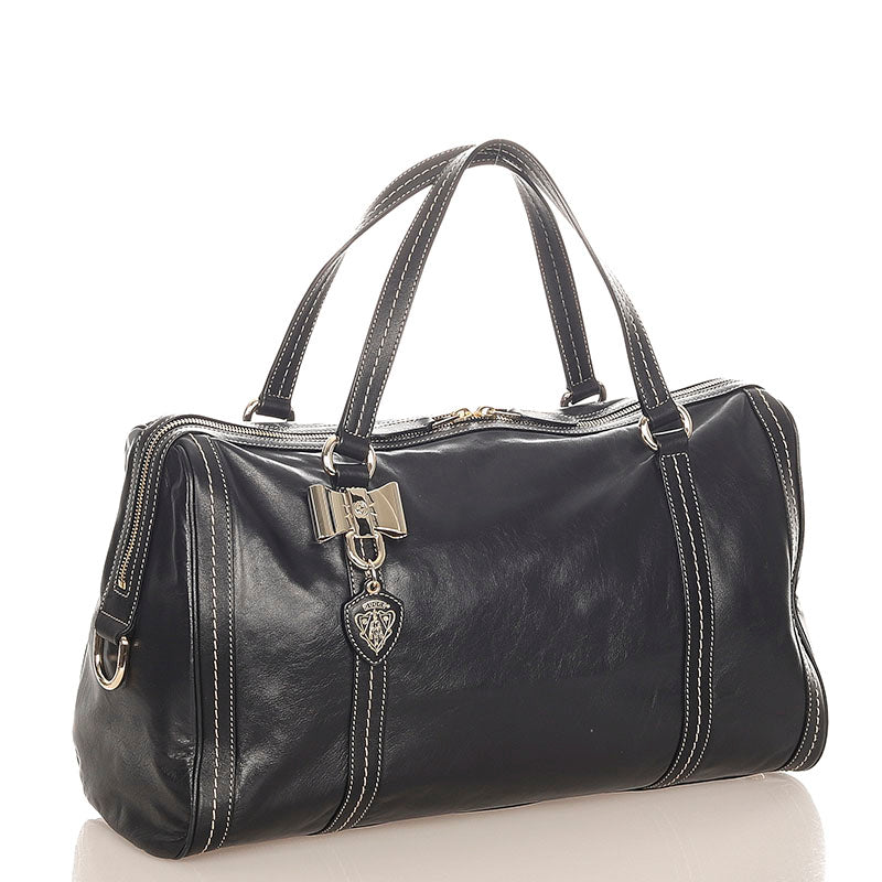 Large Duchessa Leather Boston Bag 181488