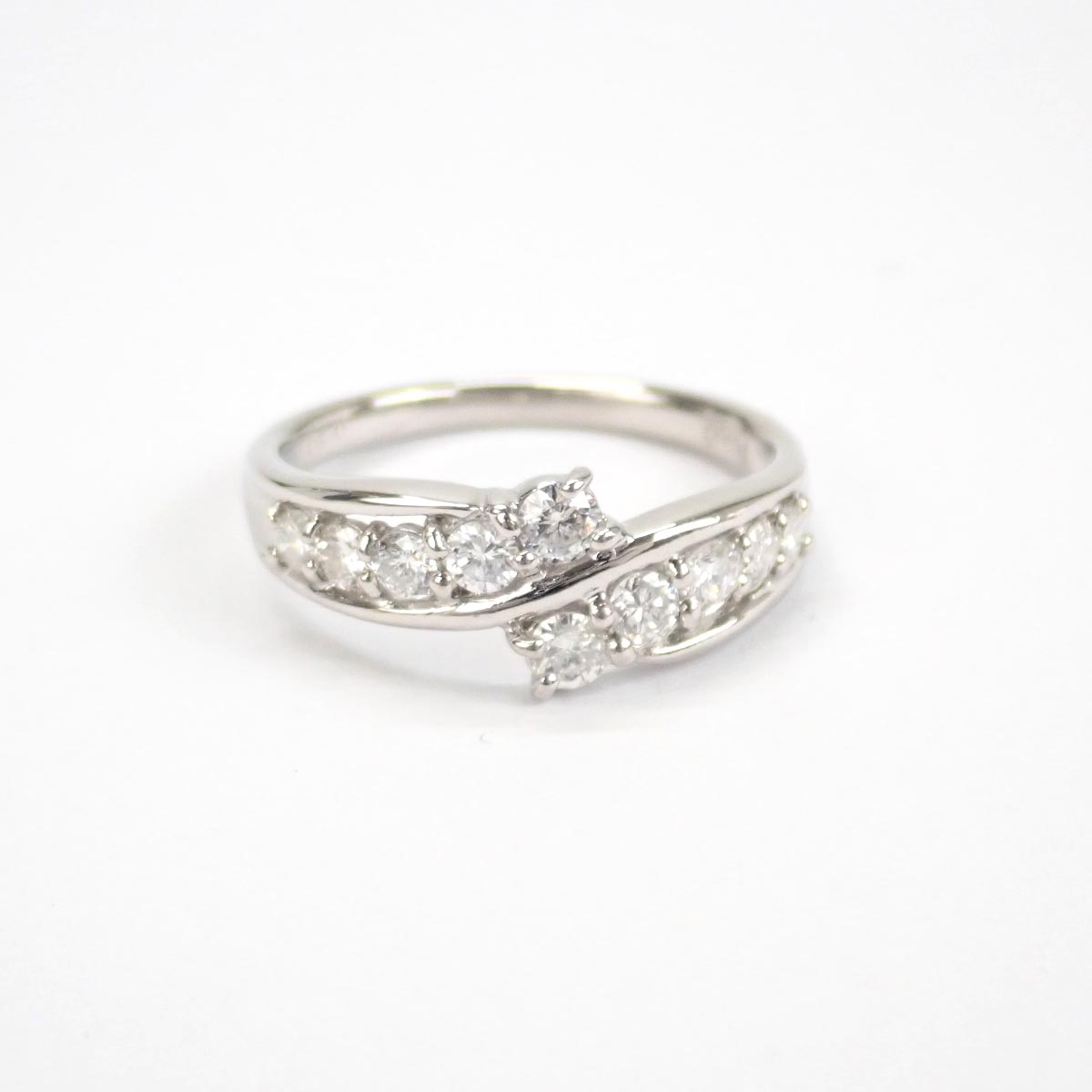 Chic D0.50ct, Gauge 11 Ring - Platinum PT900 with Diamond, 11 Silver For Women【Pre-Owned】