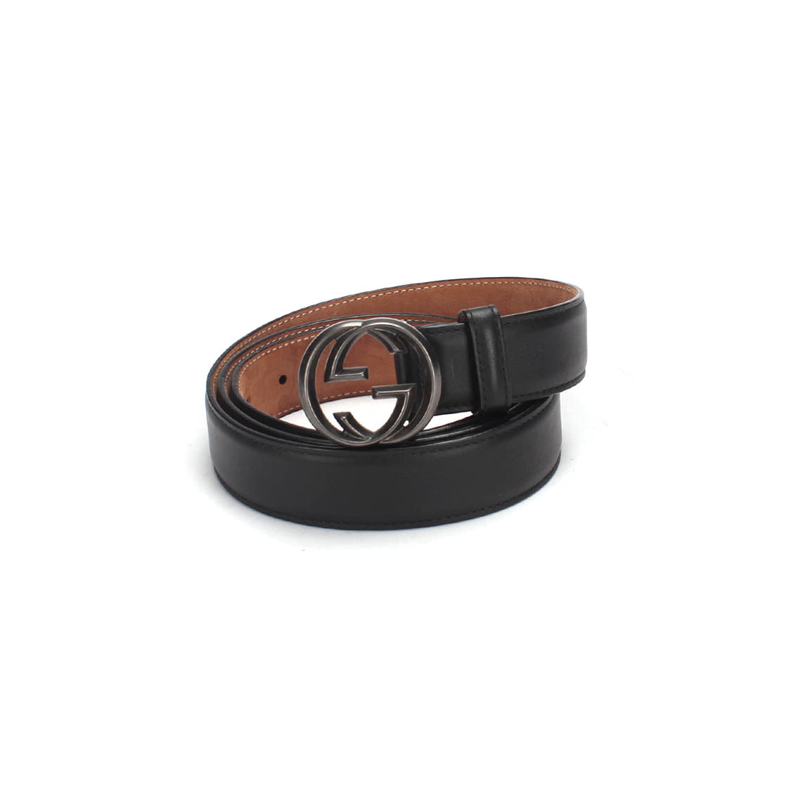 Interlocking G Leather Belt 403959
