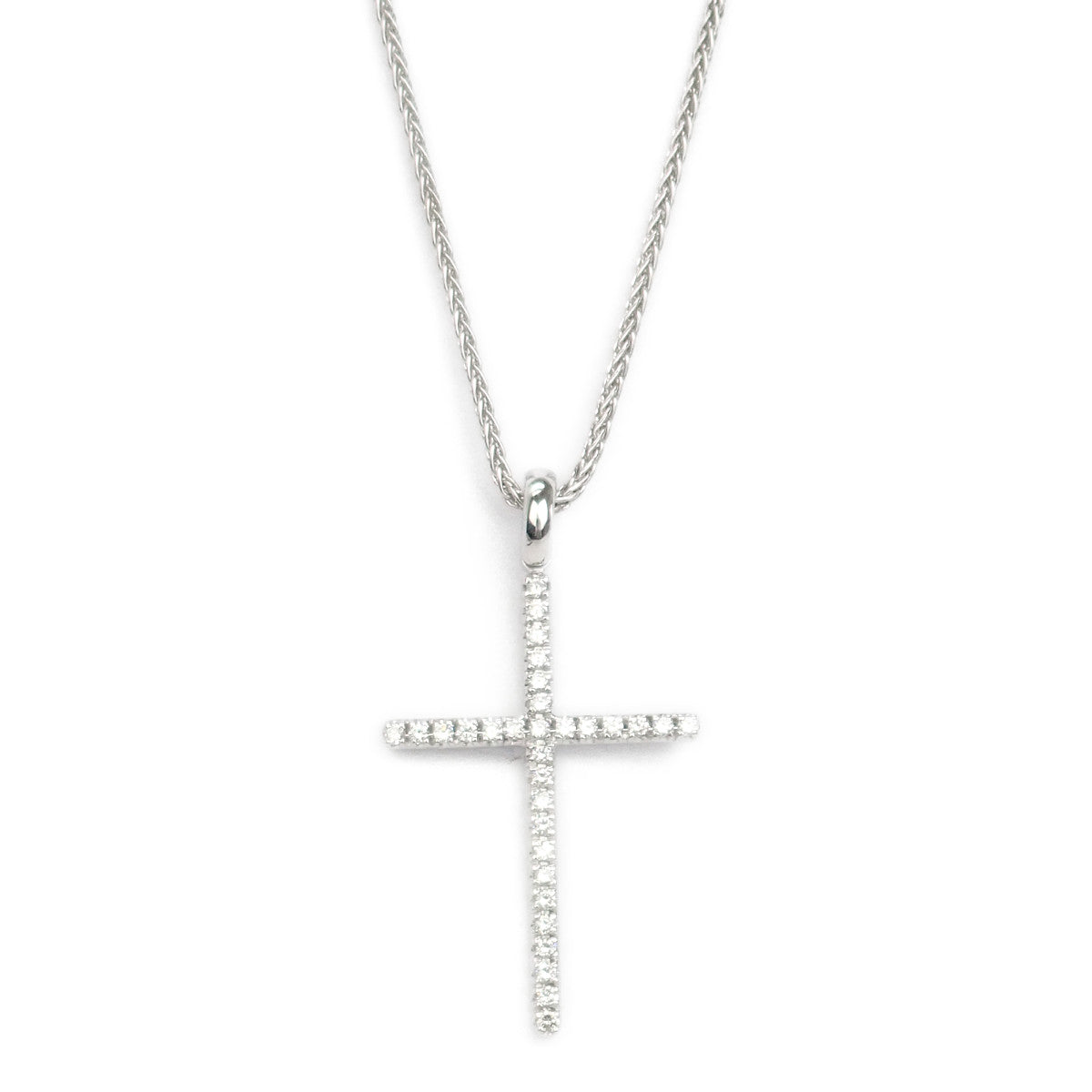 LuxUness  Damiani Mystery Cross K18WG Diamond Necklace, Silver for Women - 434876 2.0000811E7 in Excellent condition