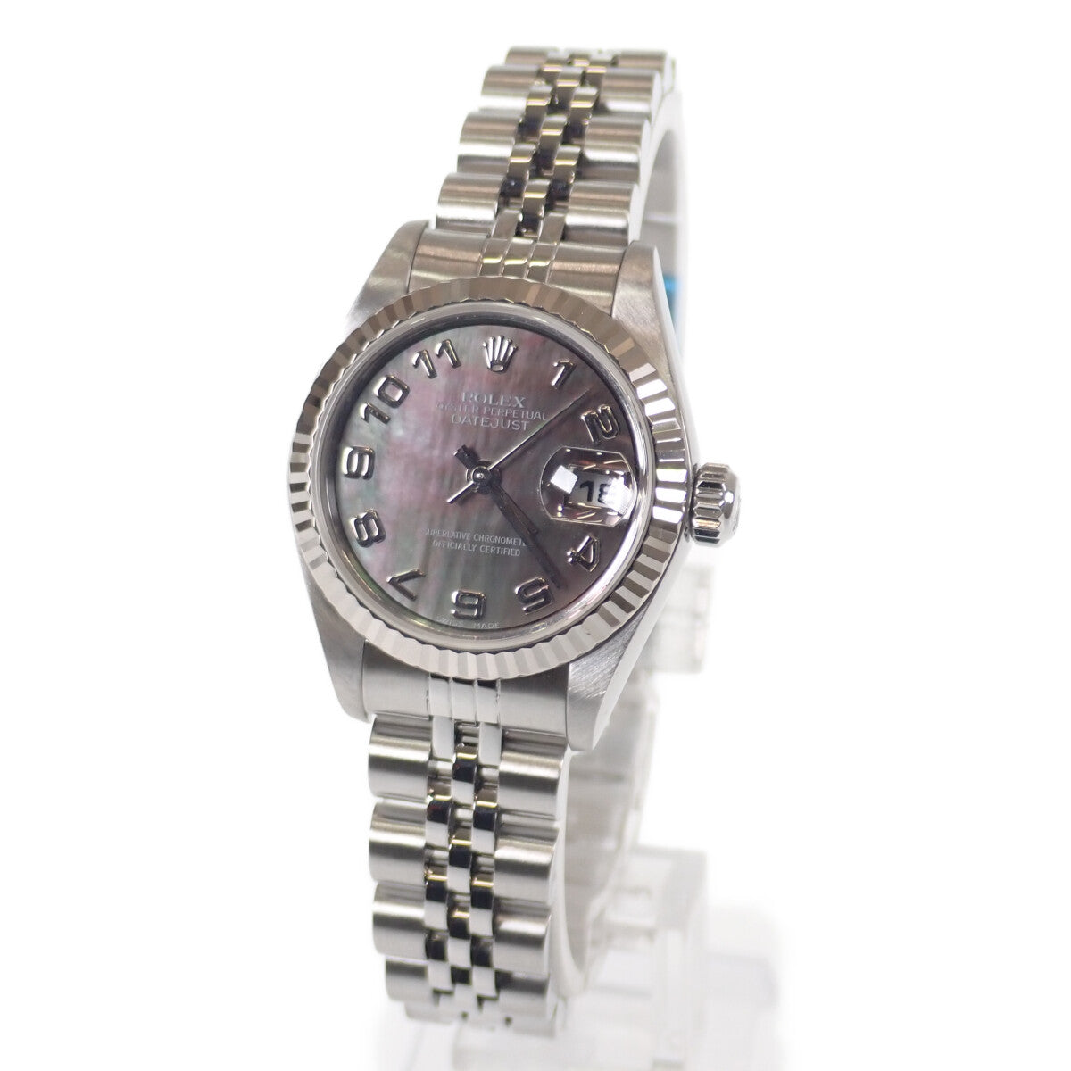 ROLEX Datejust Ladies Wristwatch 79174NA in Black Dial, Stainless Steel/18K White Gold, ROLEX Preowned 79174NA