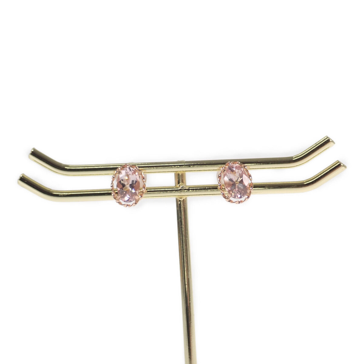 [LuxUness]  Women's 0.35ct Morganite Design Earrings in K18 Pink Gold, Gold, Never Used, Pre-owned in Brand new