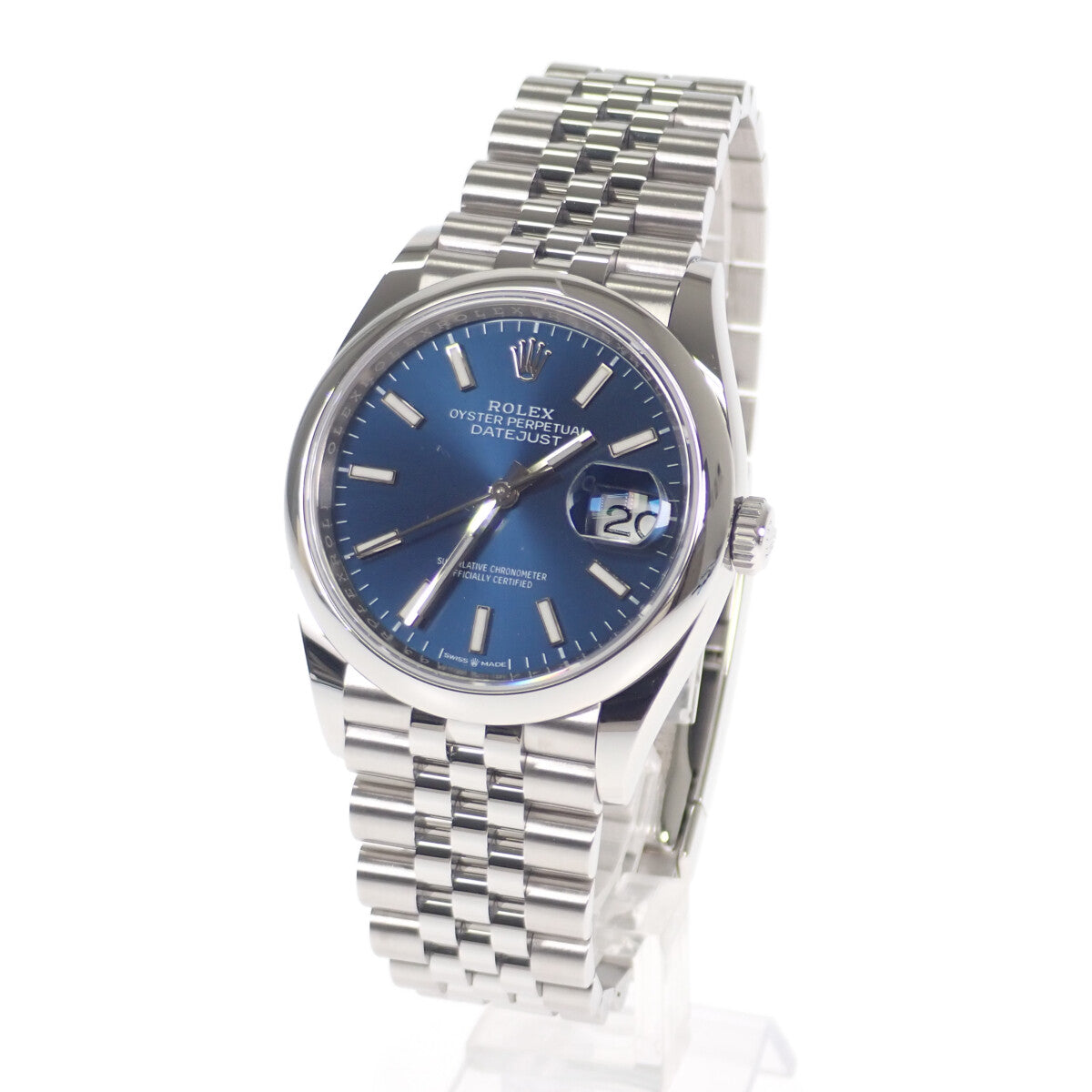 Rolex Men's Datejust 36 Watch 126200 with Blue Dial, Stainless Steel Oyster, and Jubilee Bracelet (Pre-owned) 126200.0