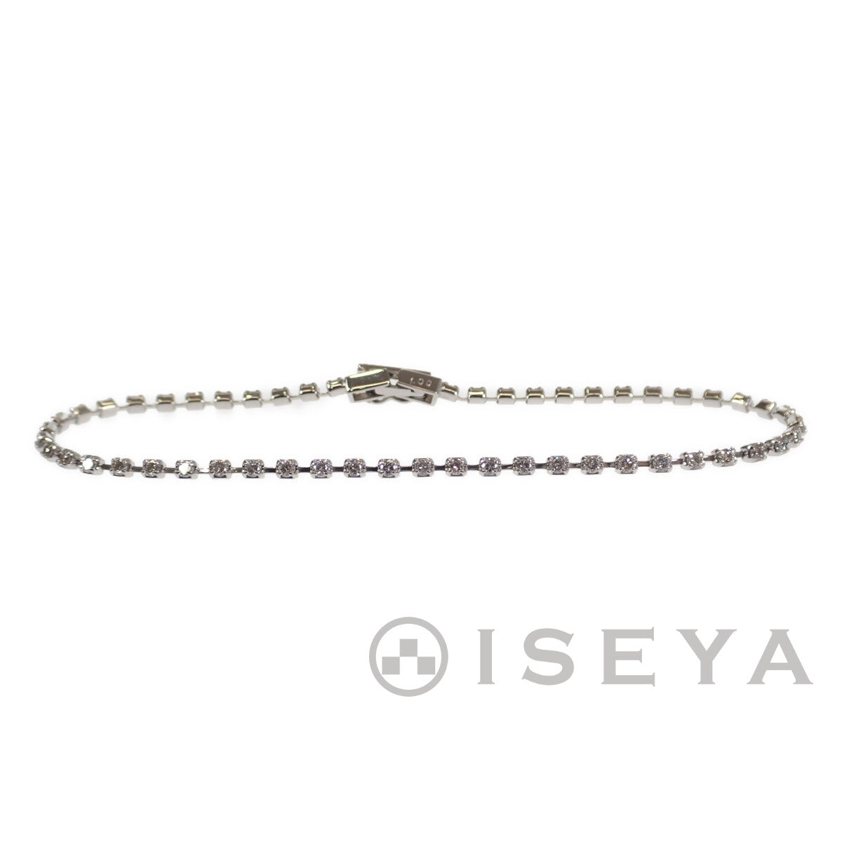 [LuxUness]  Unique Design D1.00ct Bracelet in PT850 Platinum with Diamonds for Women in Excellent condition