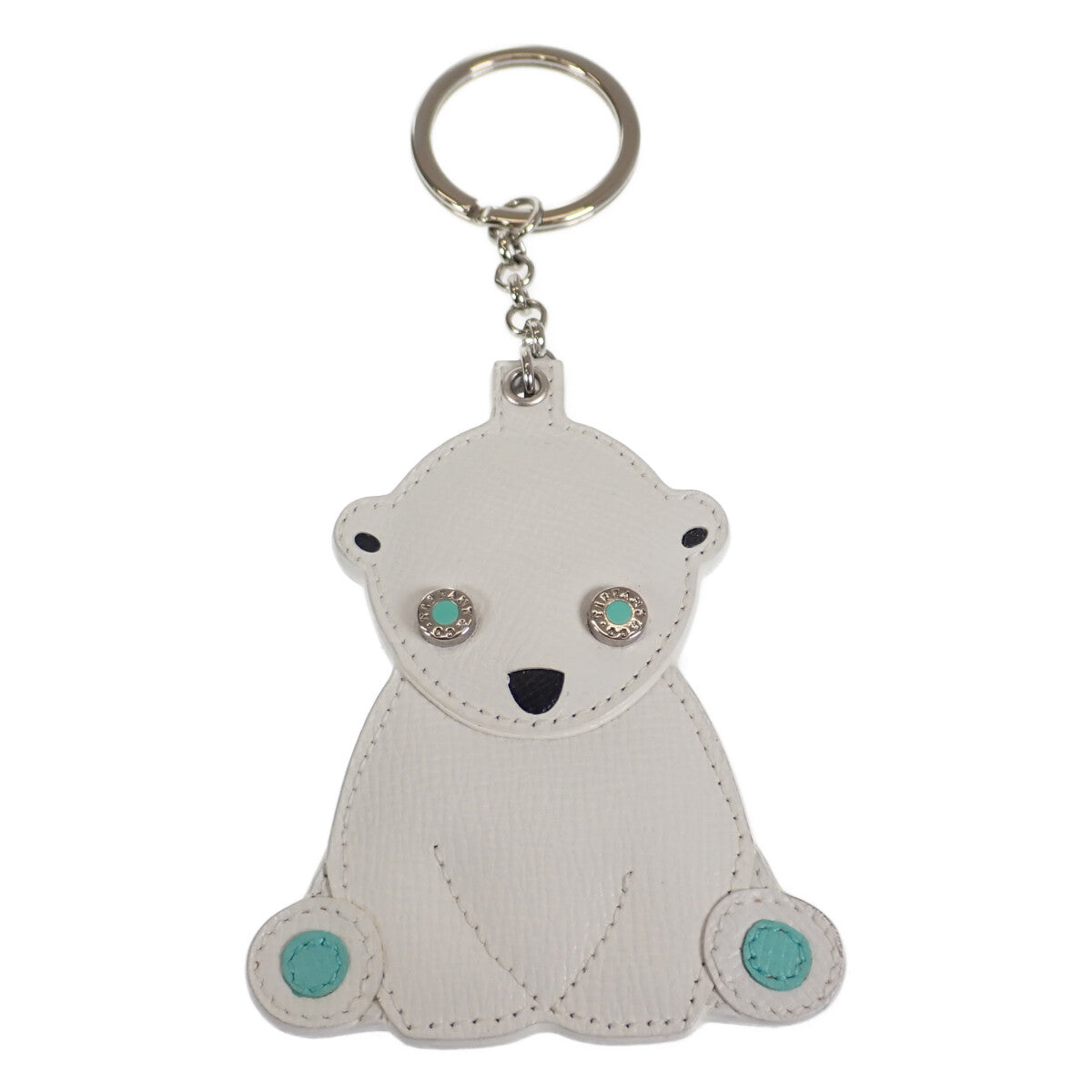 Tiffany & Co Leather Polar Bear Charm  Leather Key Chain in Good condition