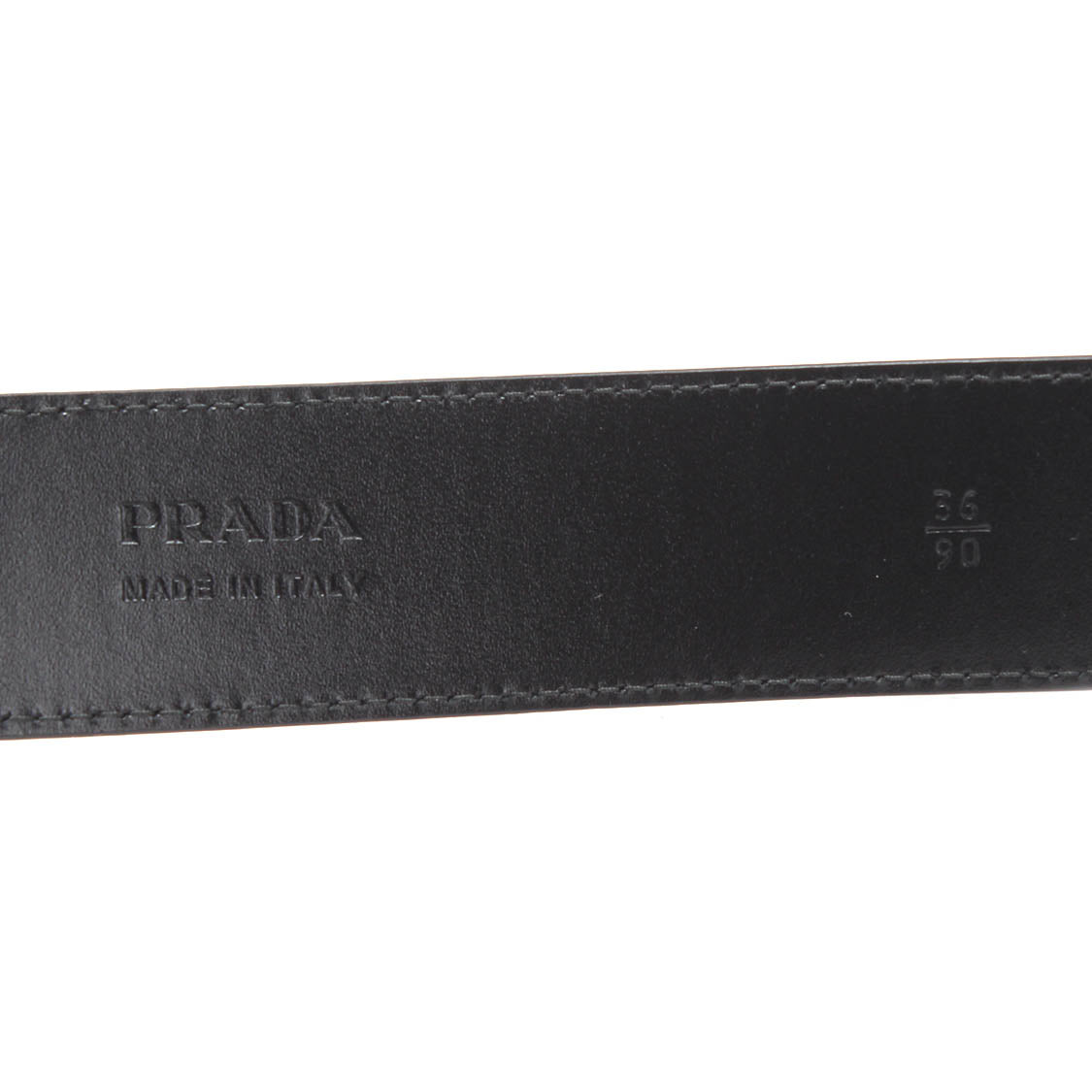 Pebbled Effect Logo Buckle Belt