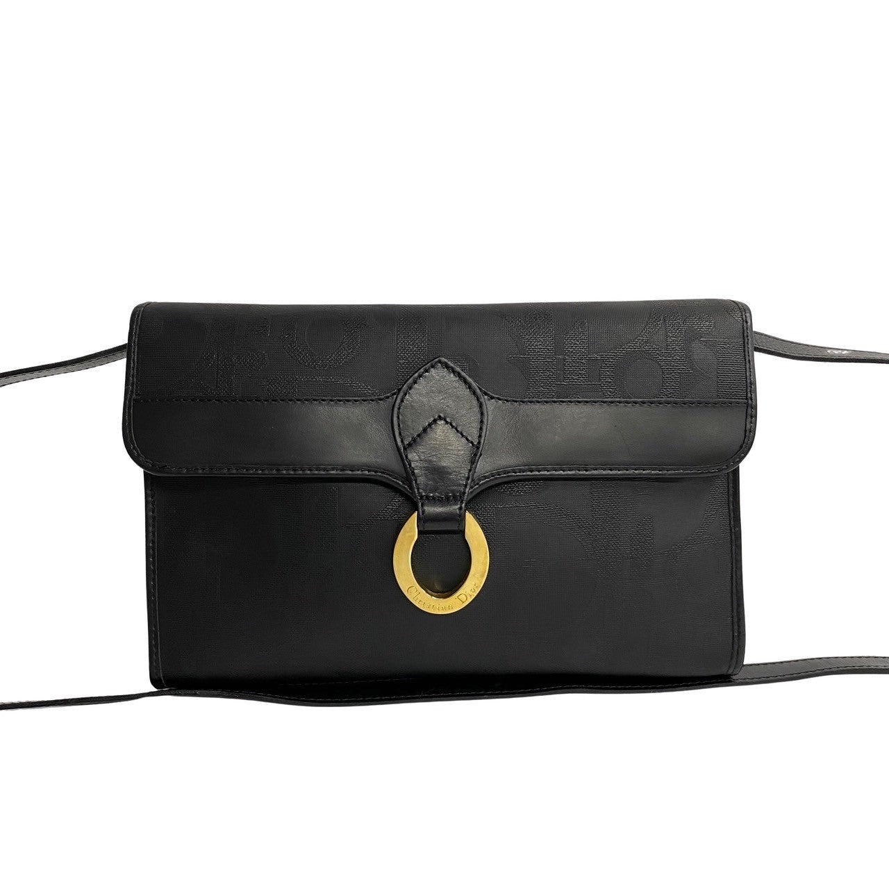 Oblique Embossed Leather Crossbody Bag