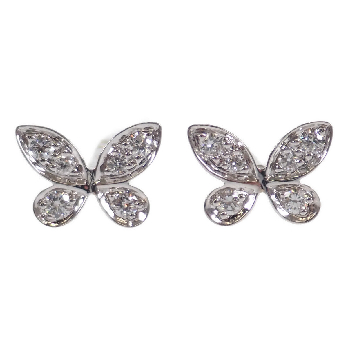 GRAFF K18WG D0.08ct Pave Diamond Butterfly Earrings in White Gold - Ladies Jewelry RGE1563