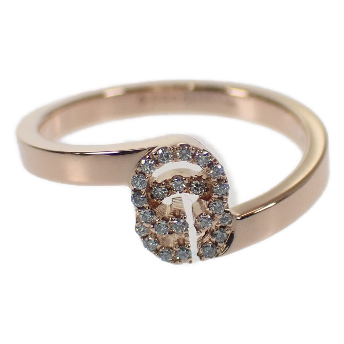 Gucci 18k GG Running Diamond Ring Metal Ring 457127 J8540 5702 in Excellent condition