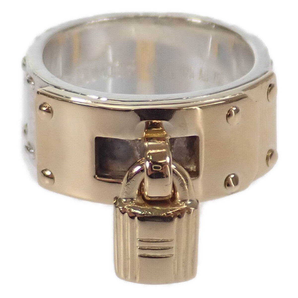 Hermes Kelly Cadenas Ring Metal Ring in Good condition