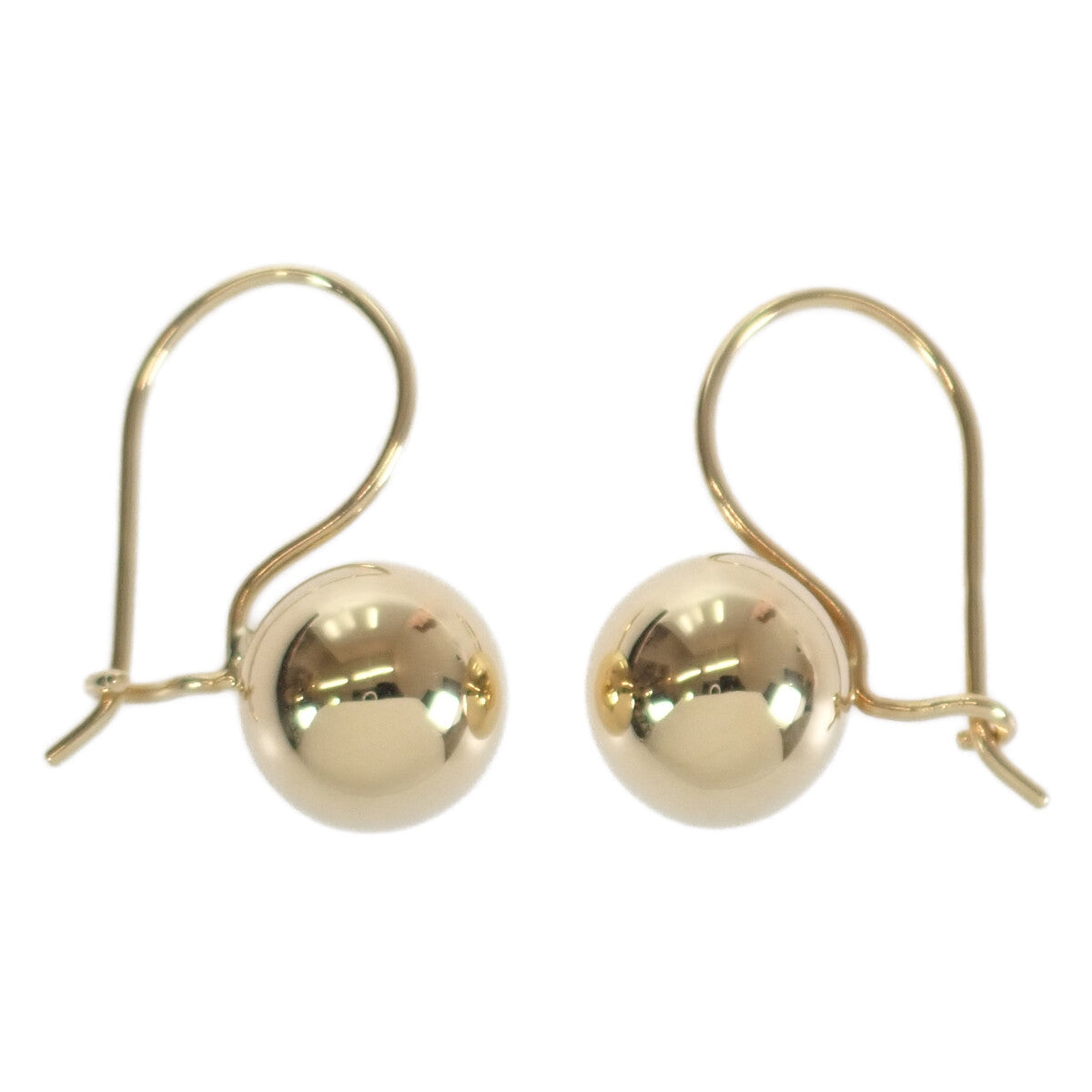 K18 Yellow Gold French Hook Ball Earrings, Ladies’, Preowned