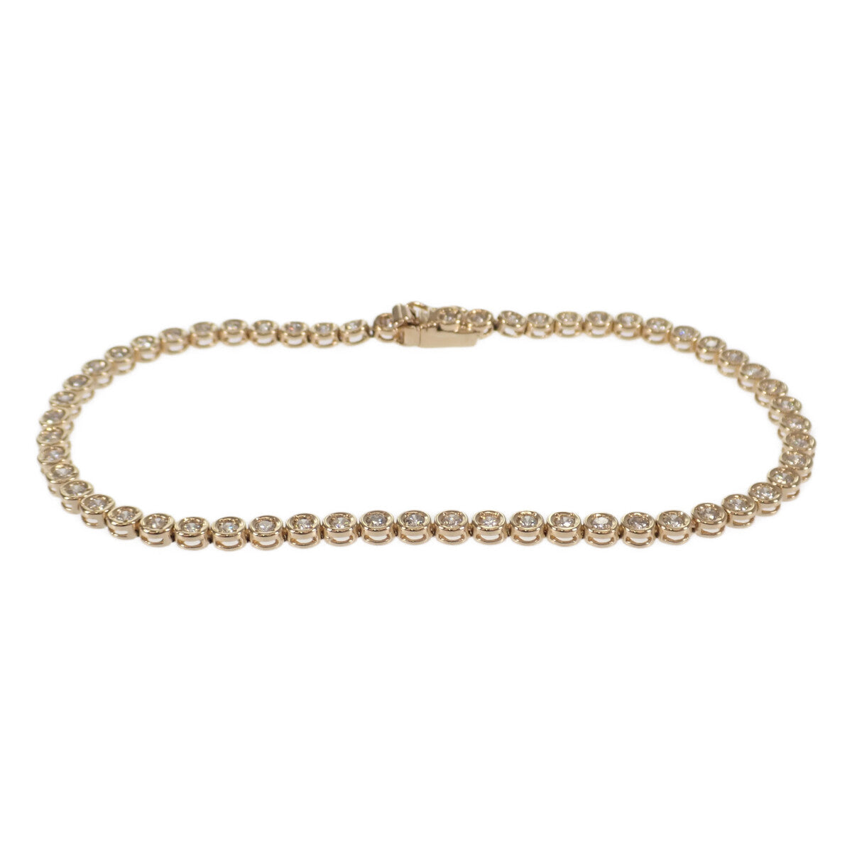 [LuxUness] 18k Gold Diamond Tennis Bracelet Metal Bracelet in Excellent condition