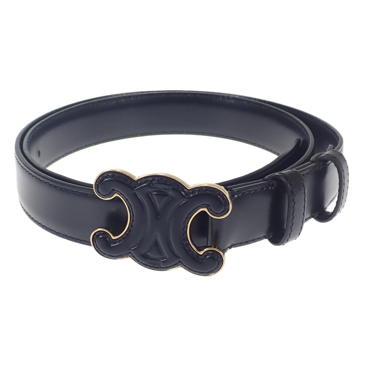 Leather Triomphe Belt 45BAA3A01.38NO