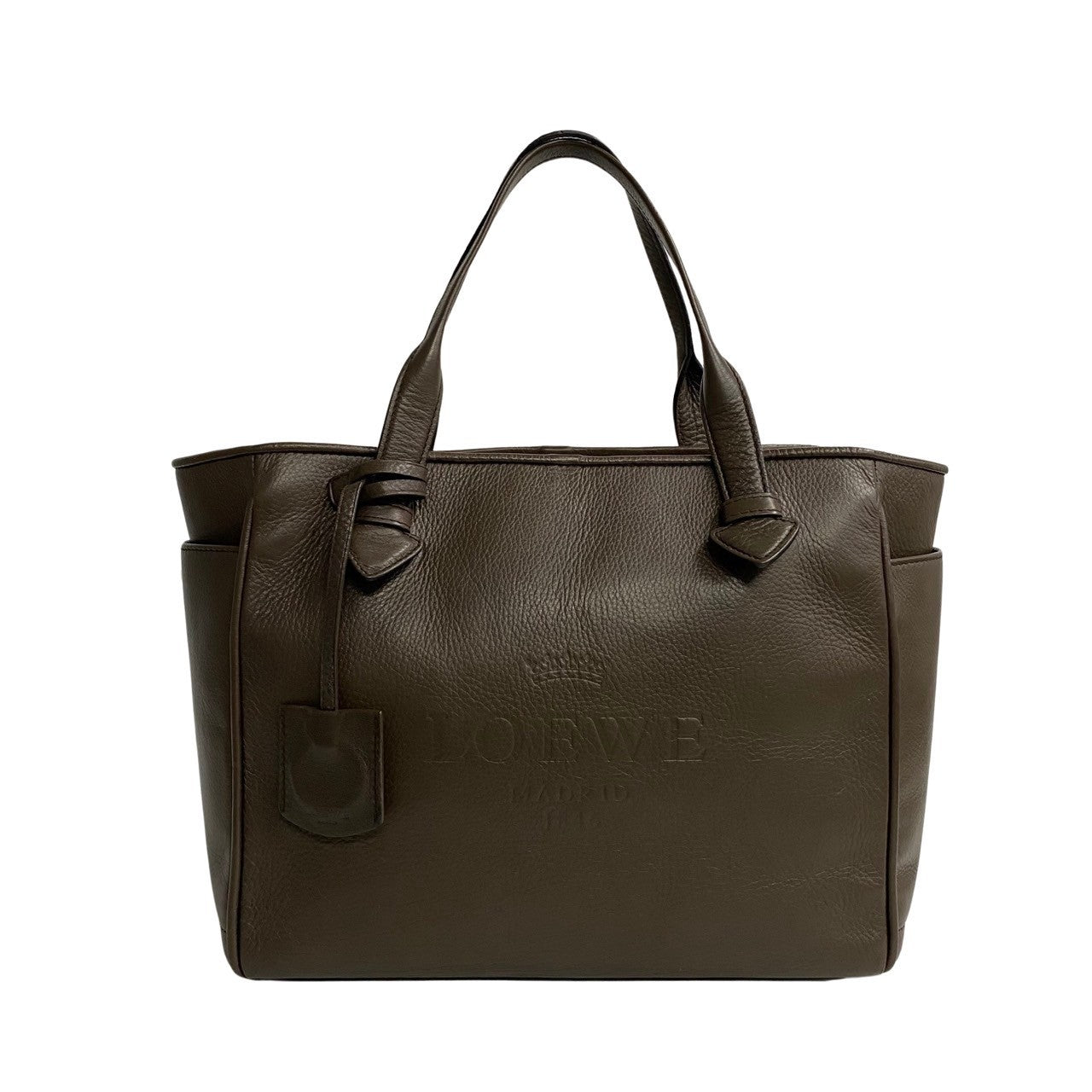 Leather Logo Tote Bag