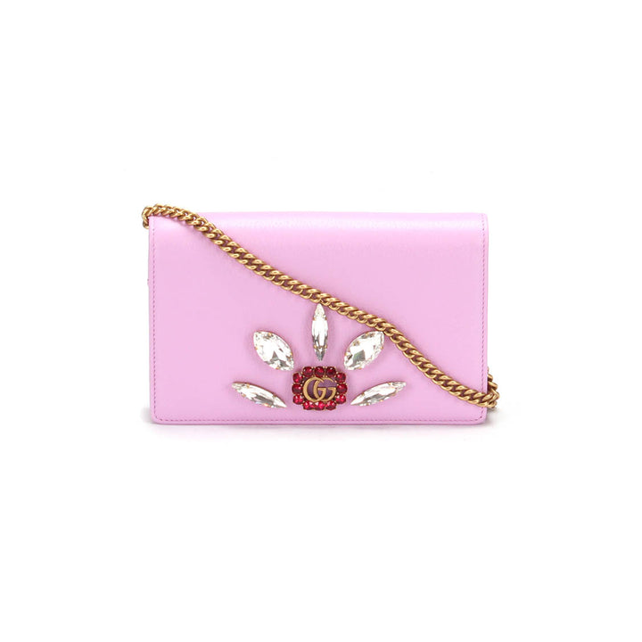 Mini Marquise Crystals GG Wallet on Chain 499782