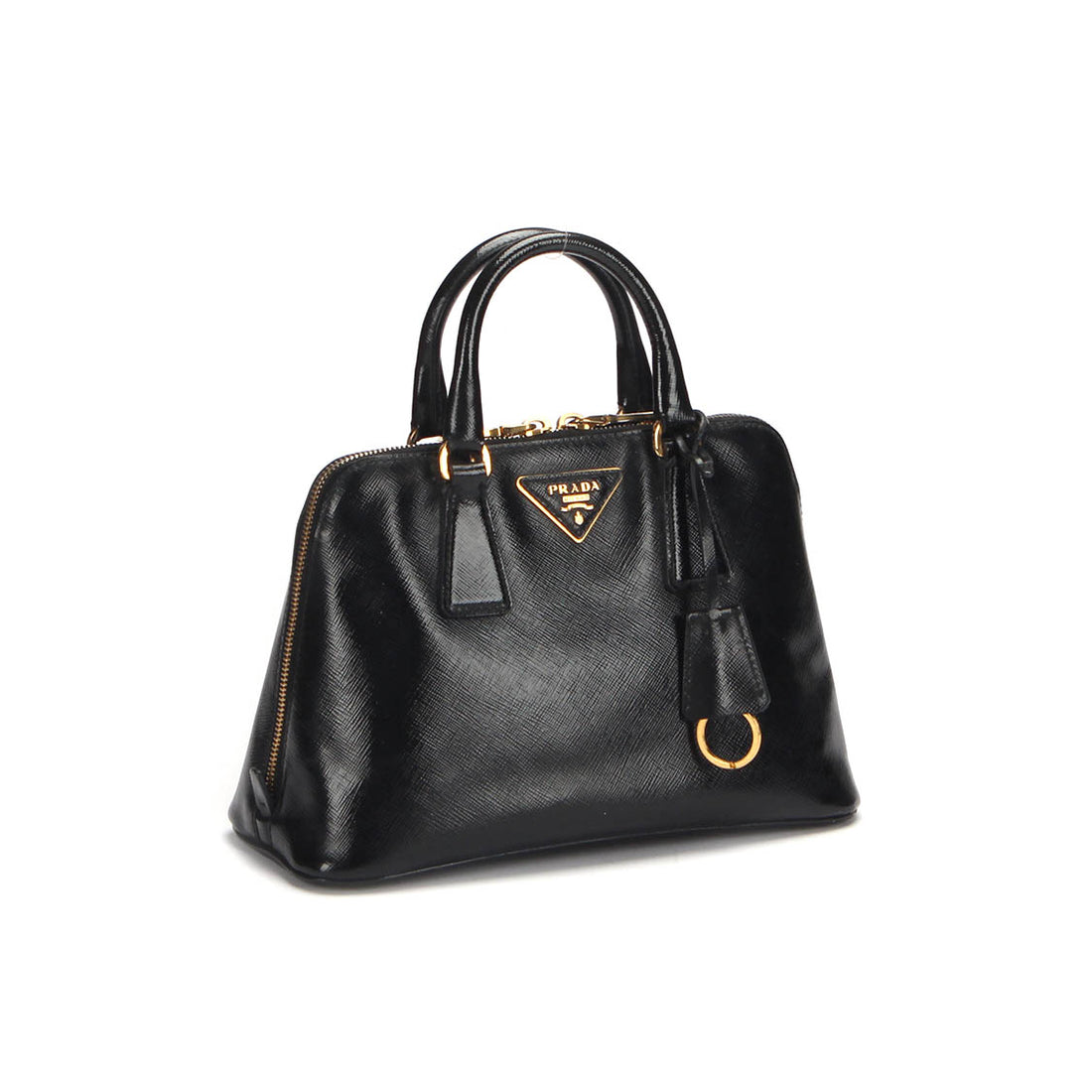 Saffiano Vernice Dome Shoulder Bag