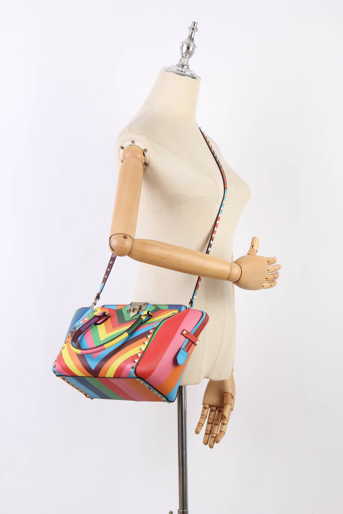 Rainbow Rockstud Tote Bag