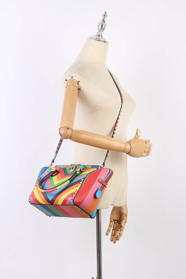 Rainbow Rockstud Tote Bag