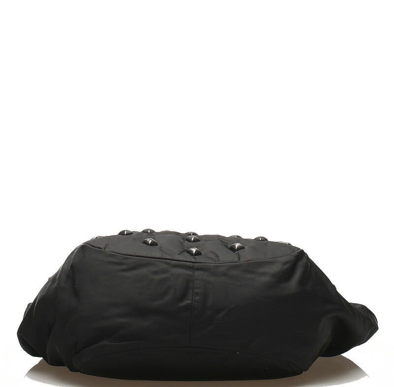 Studded Nylon Shoulder Bag