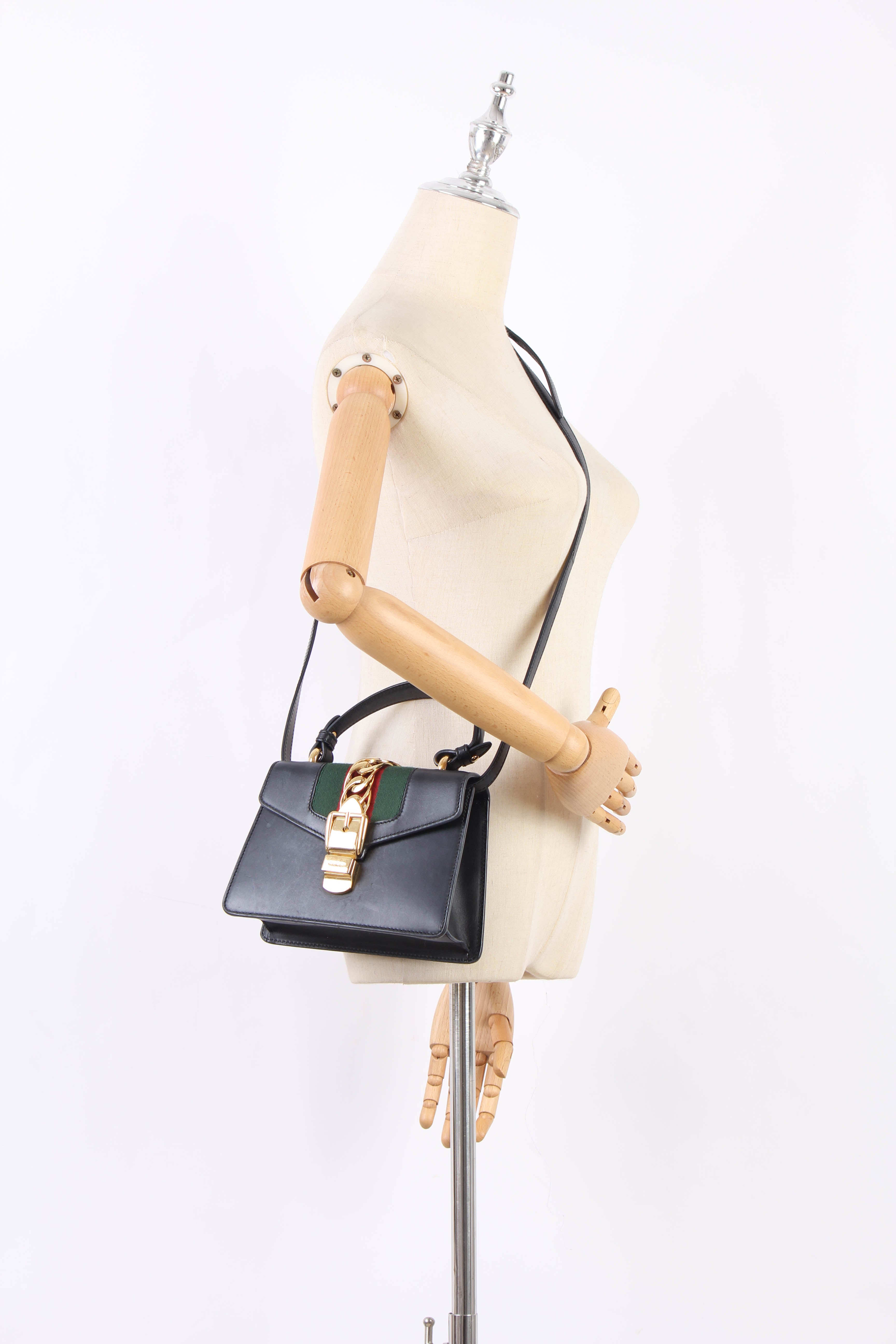 Mini Sylvie Leather Shoulder Bag 470270