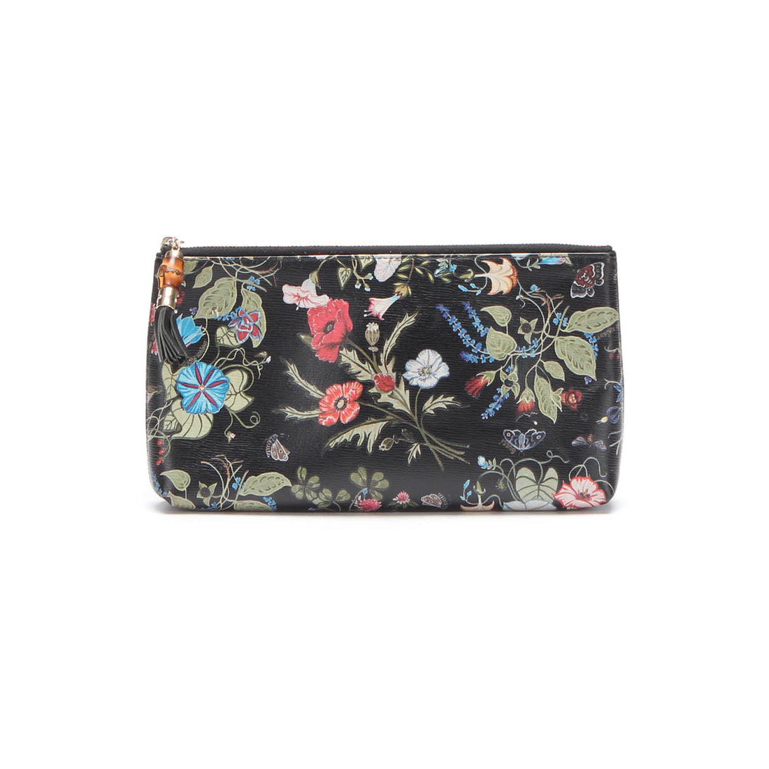 Floral Busta Grande Leather Clutch 338815