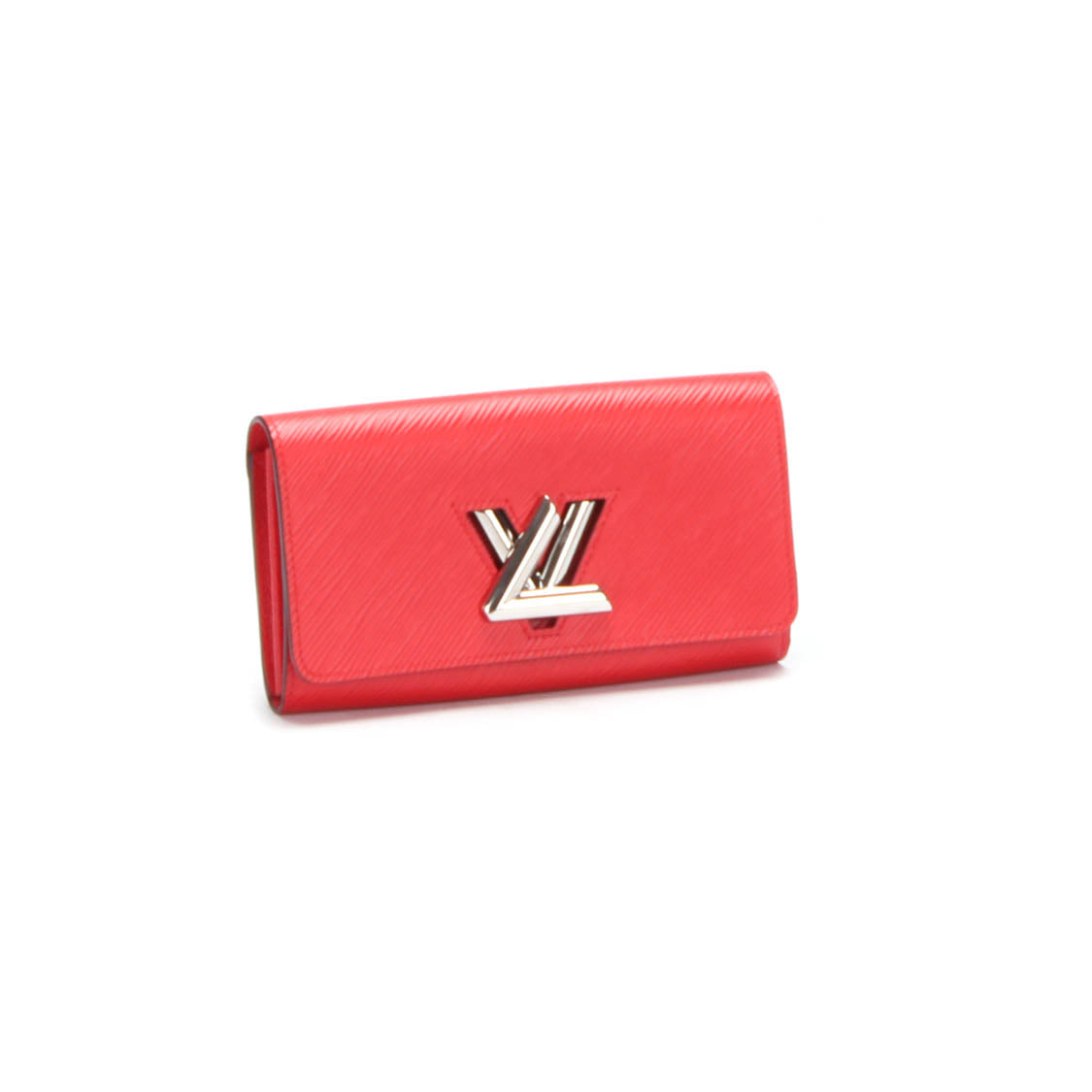LOUIS VUITTON Portefeuille Twist Epi Leather M61179 Wallet Twist Lock Red  Silver