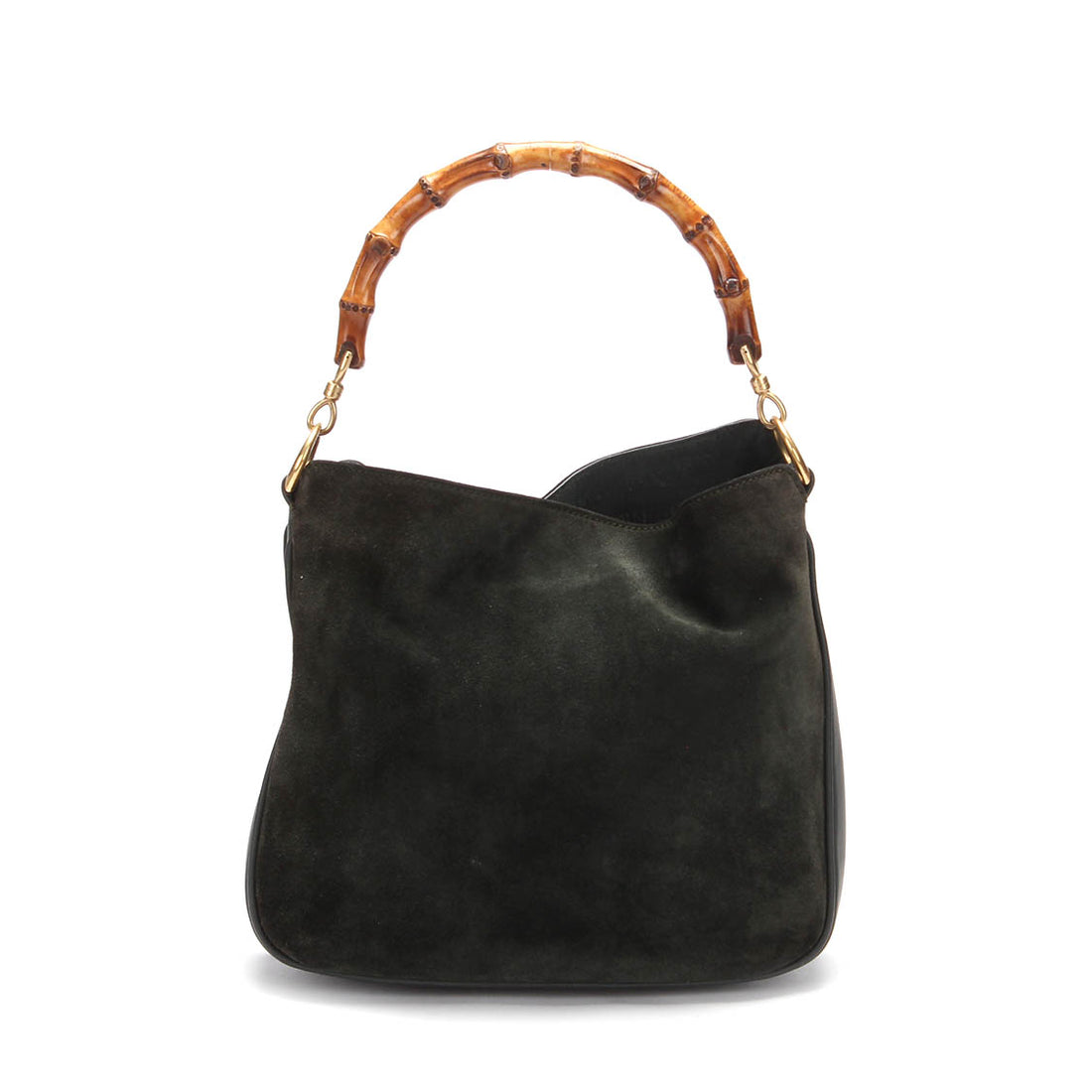 Bamboo Suede Shoulder Bag