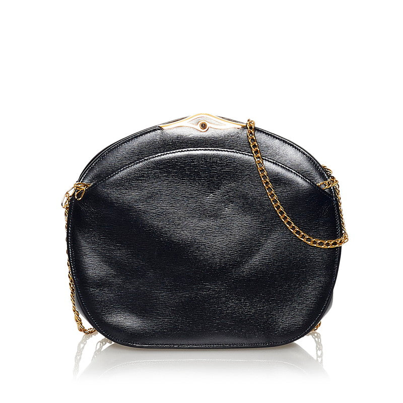 Sapphire Line Leather Shoulder Bag