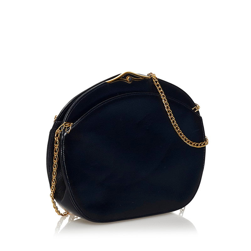 Sapphire Line Leather Shoulder Bag