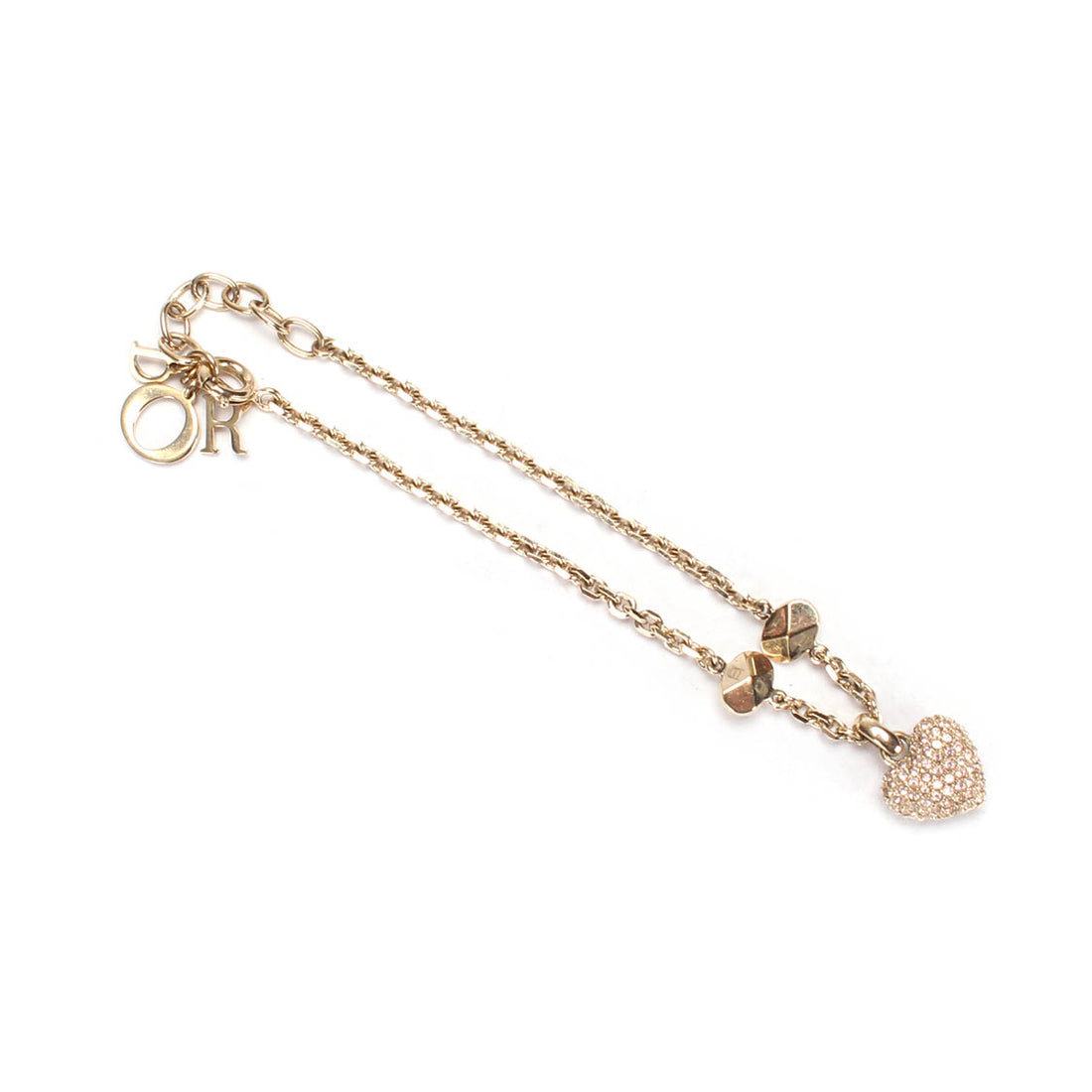 Heart & Logo Charm Bracelet