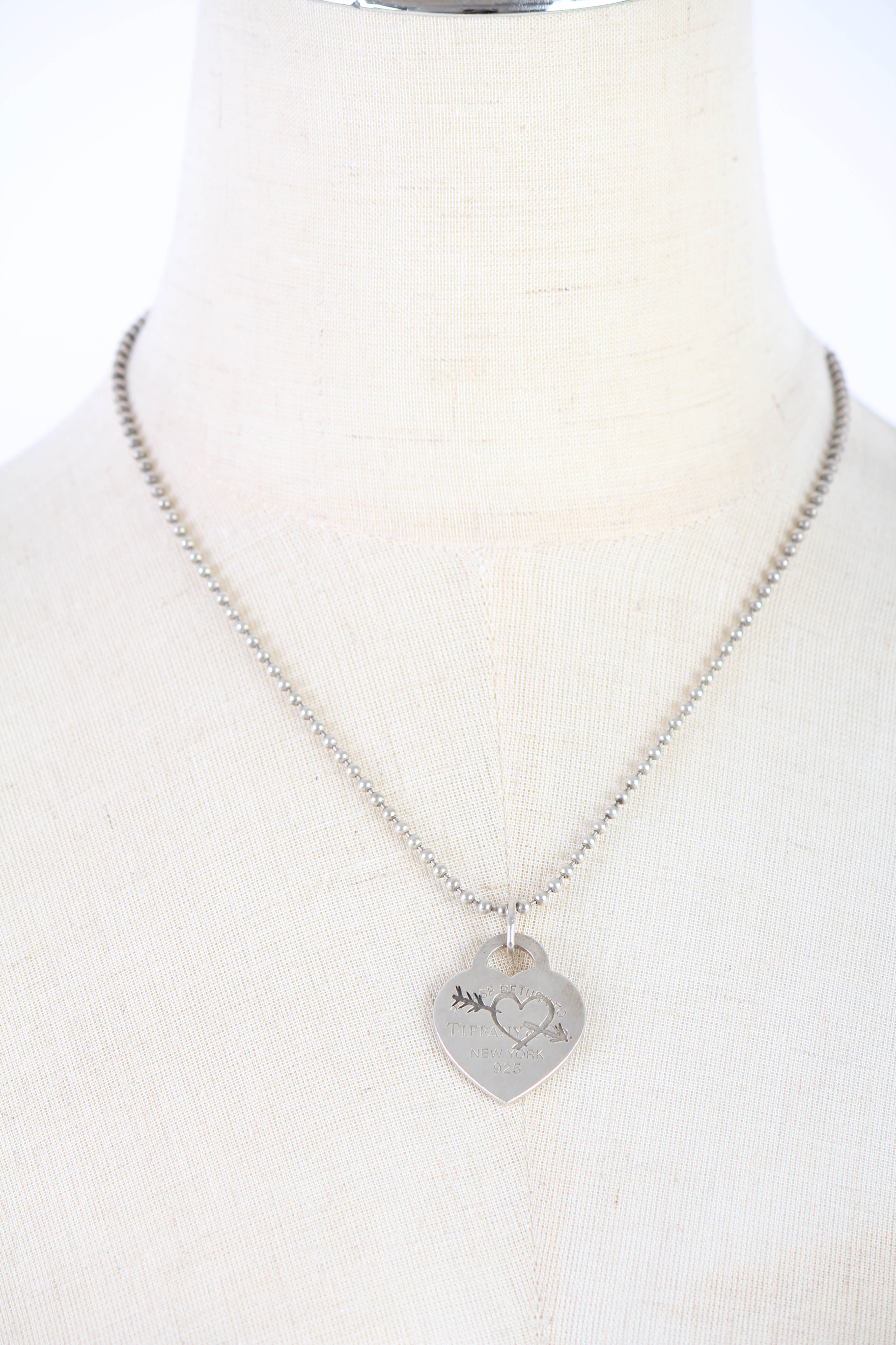 Heart Charm Bead Pendant Necklace