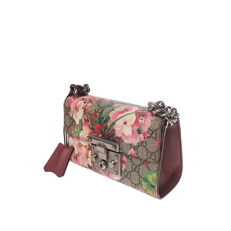 Small GG Supreme Blooms Padlock Shoulder Bag 409487