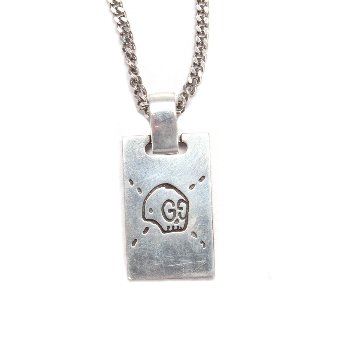 Silver GucciGhost Pendant Necklace