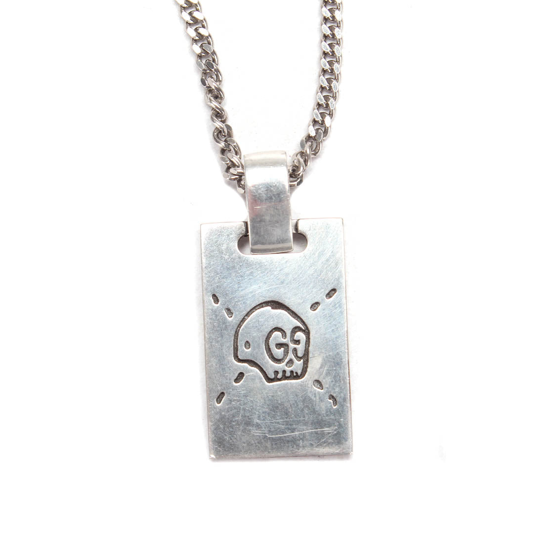 Silver GucciGhost Pendant Necklace