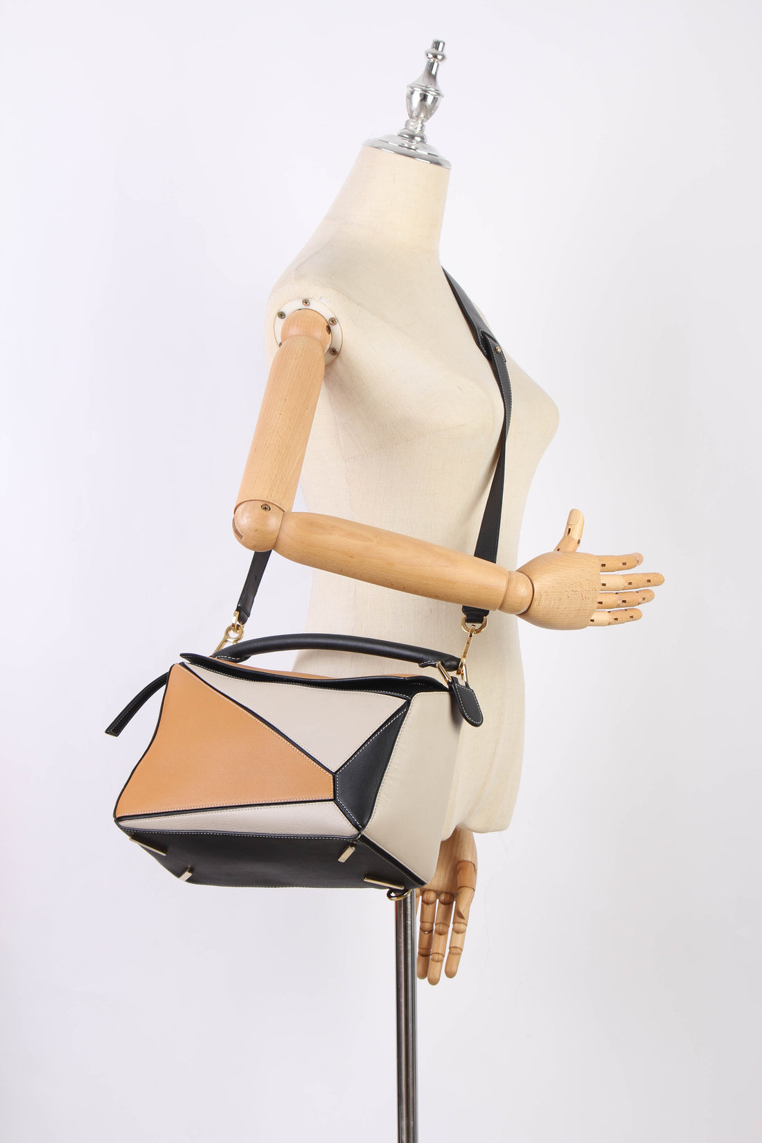 Puzzle Leather Shoulder Bag