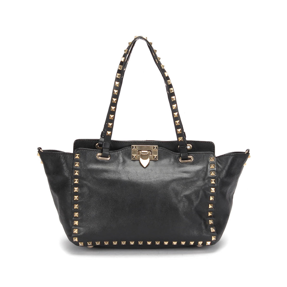 Rockstud Leather Tote Bag