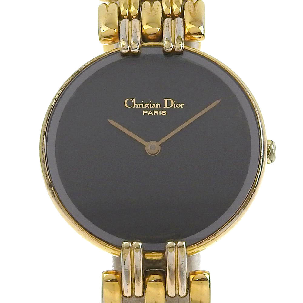 Christian Dior Baghira Ladies' Gold Plated Watch with Black Dial 46.154.3 46.154.3
