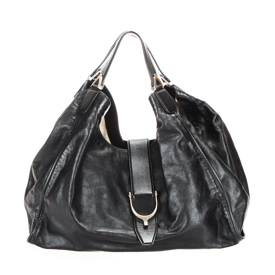 Large Stirrup Leather Shoulder Bag 296855