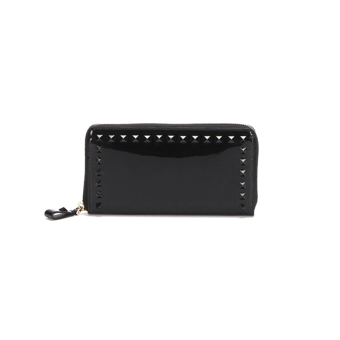 Rockstud Patent Leather Continental Wallet