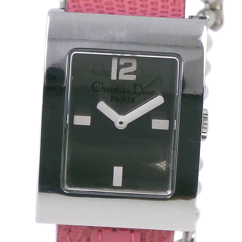 Dior Malice Ladies Pink Quartz Watch D78-109 with Stainless Steel & Leather, Silver Dial (Pre-loved) D78-109