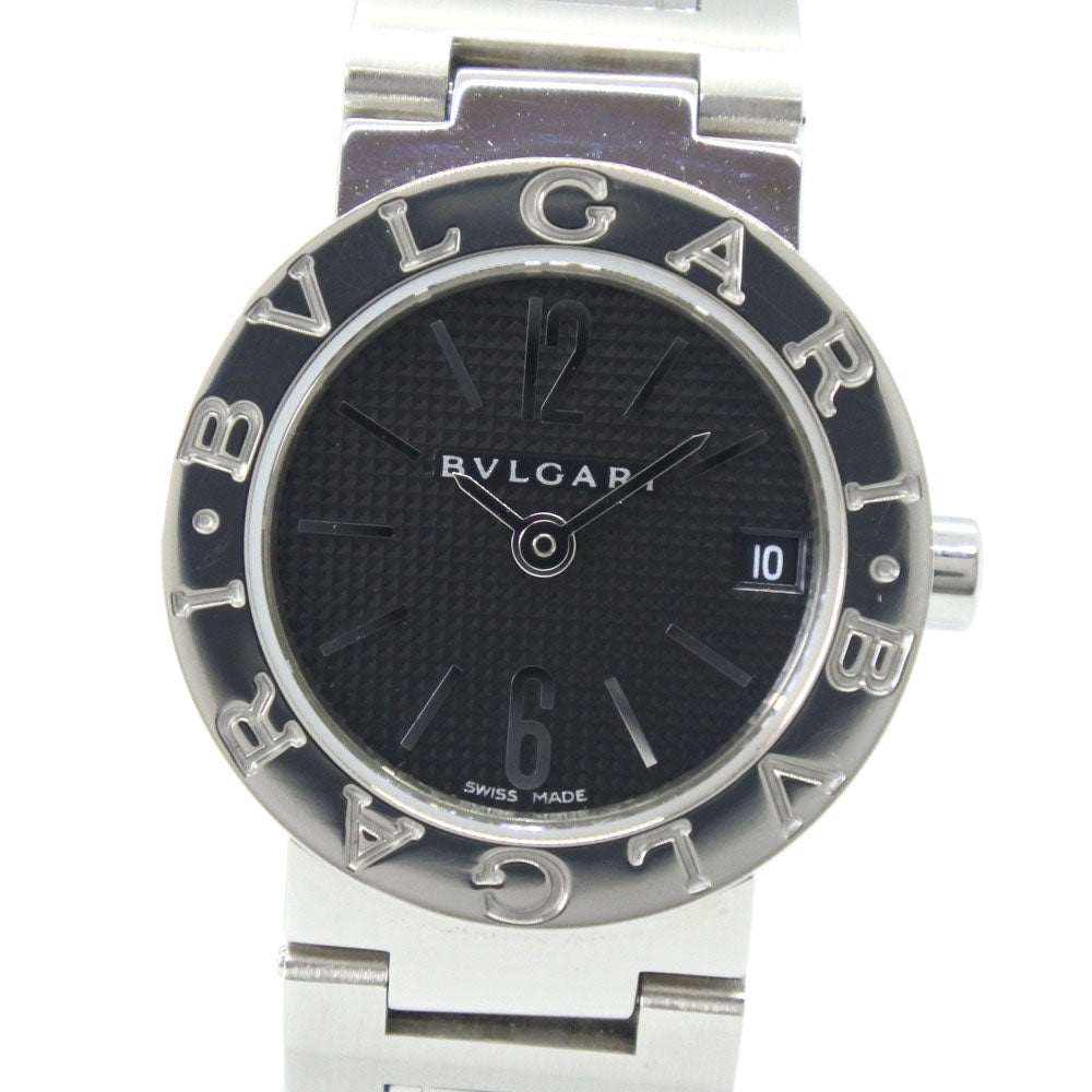 Bvlgari Ladies Stainless Steel Silver Quartz Watch BB23SS with Black Dial (Pre-loved, A-Rank Condition) BB23SS