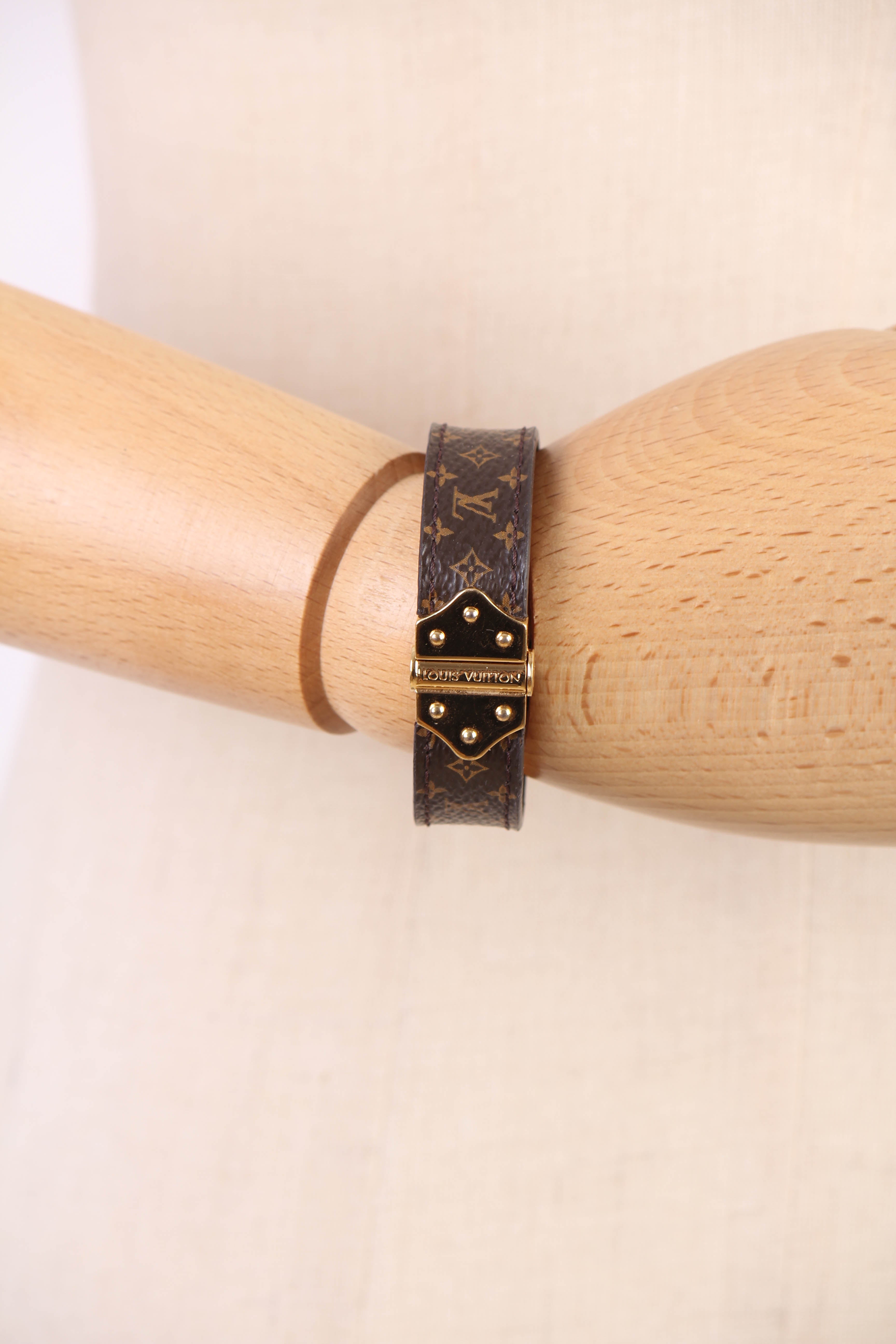 Authentic Louis Vuitton Nano Monogram Bracelet Size 17