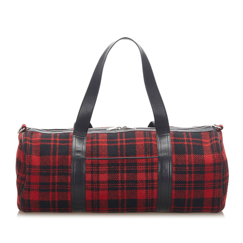 Plaid Wool Shoulder Bag