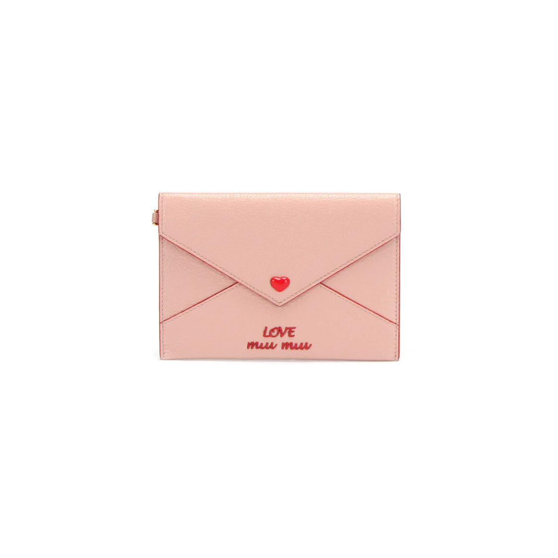 Love Envelope Leather Clutch Bag