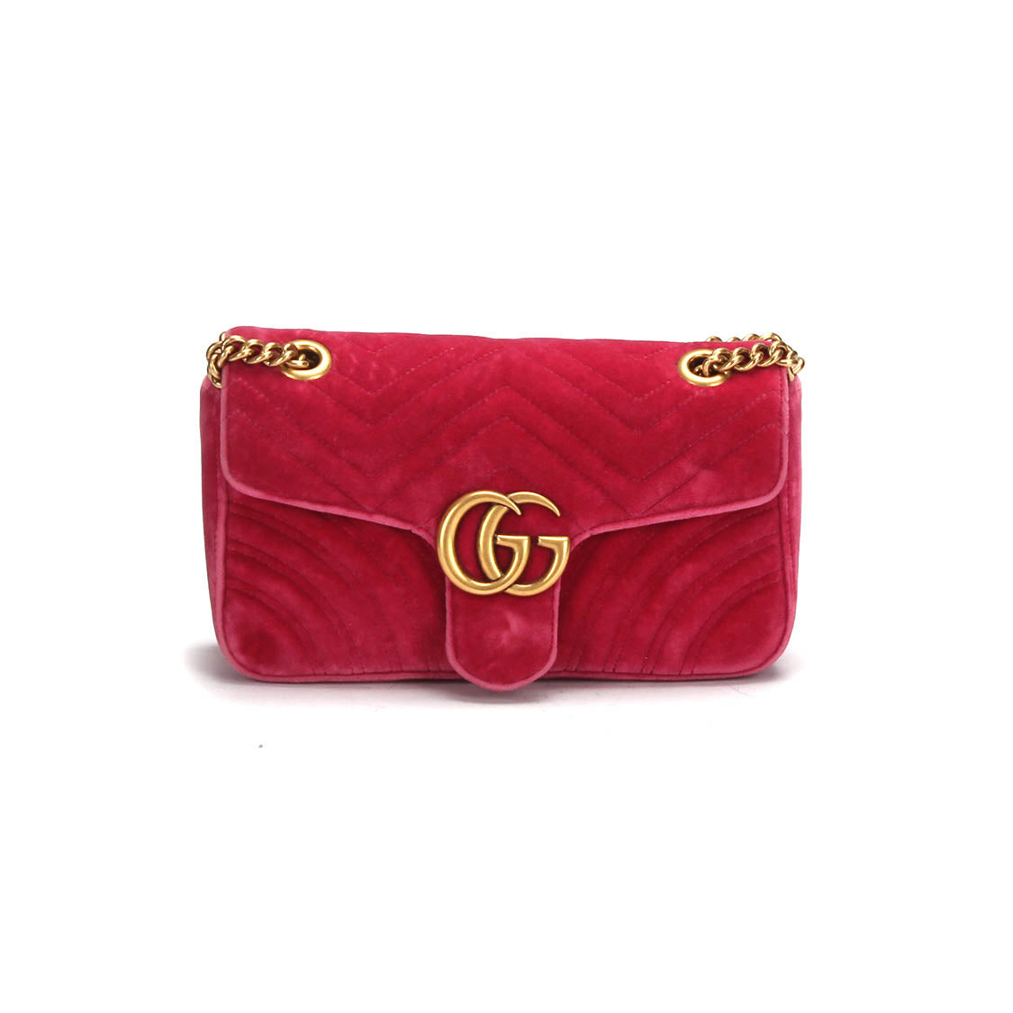 Small GG Marmont Velvet Shoulder Bag 443497