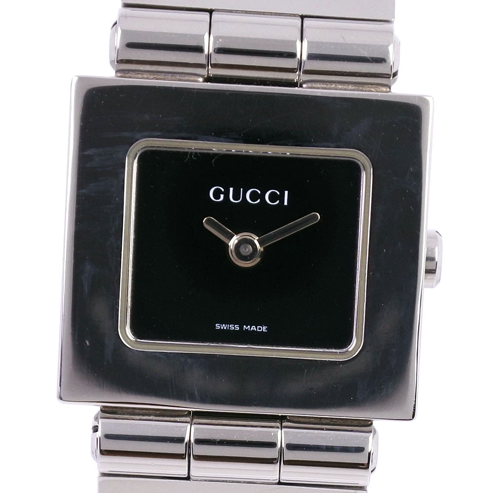 Gucci Ladies' Watch in Stainless Steel with Silver Quartz and Black Dial 600L
