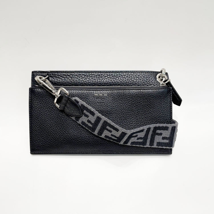 Leather Clutch On Strap