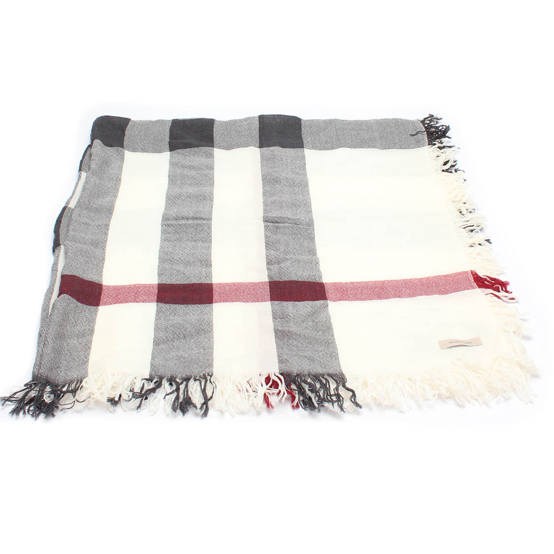 Checkered Wool Scarf